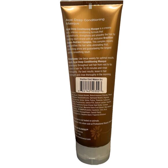 Brazilian Blowout Açaí Deep Condition Masque Original Formula New Anti-Frizz 8oz - Picture 2 of 2